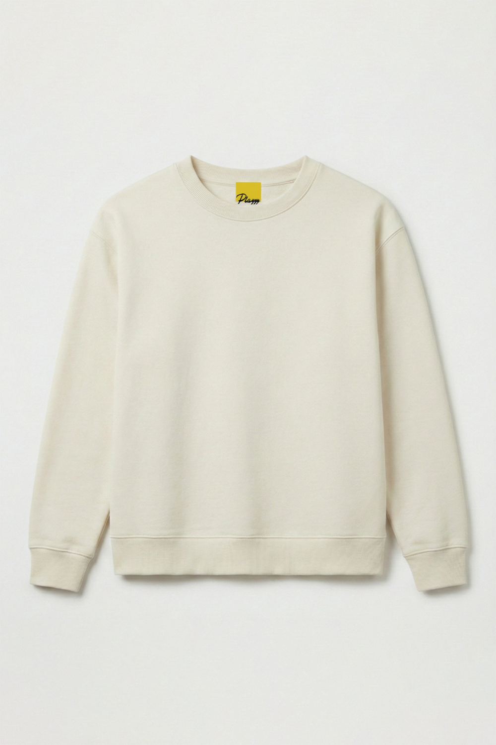 Minimal Drop Shoulder Crewneck Sweatshirt Beige
