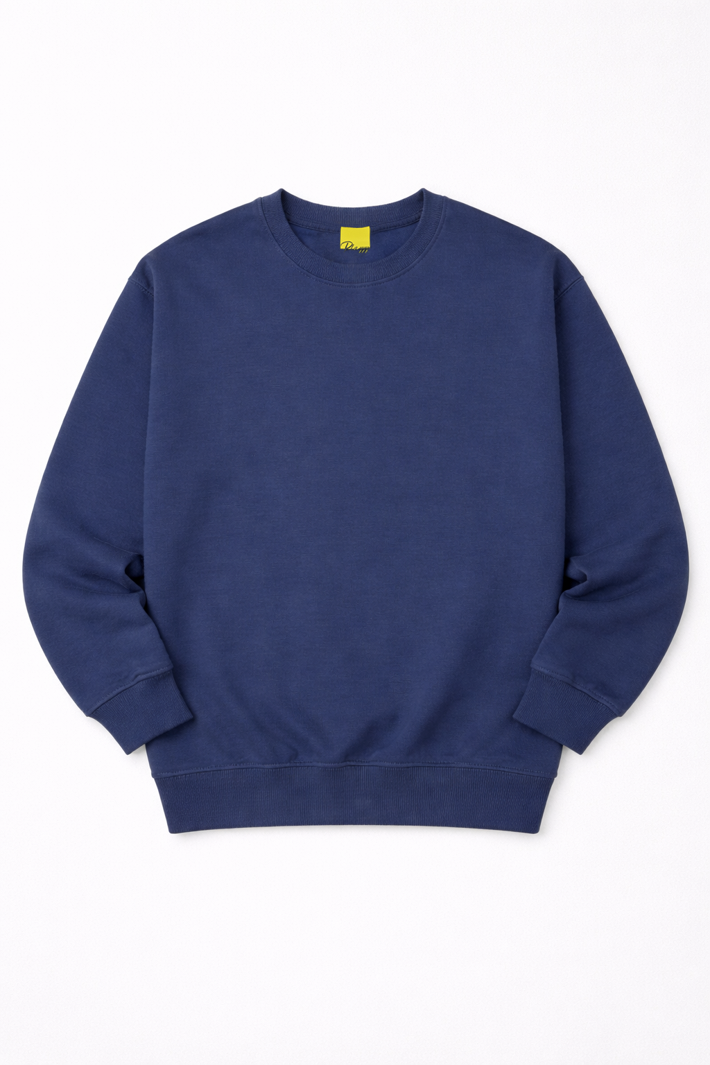 Minimal Drop Shoulder Crewneck Sweatshirt Navy Blue
