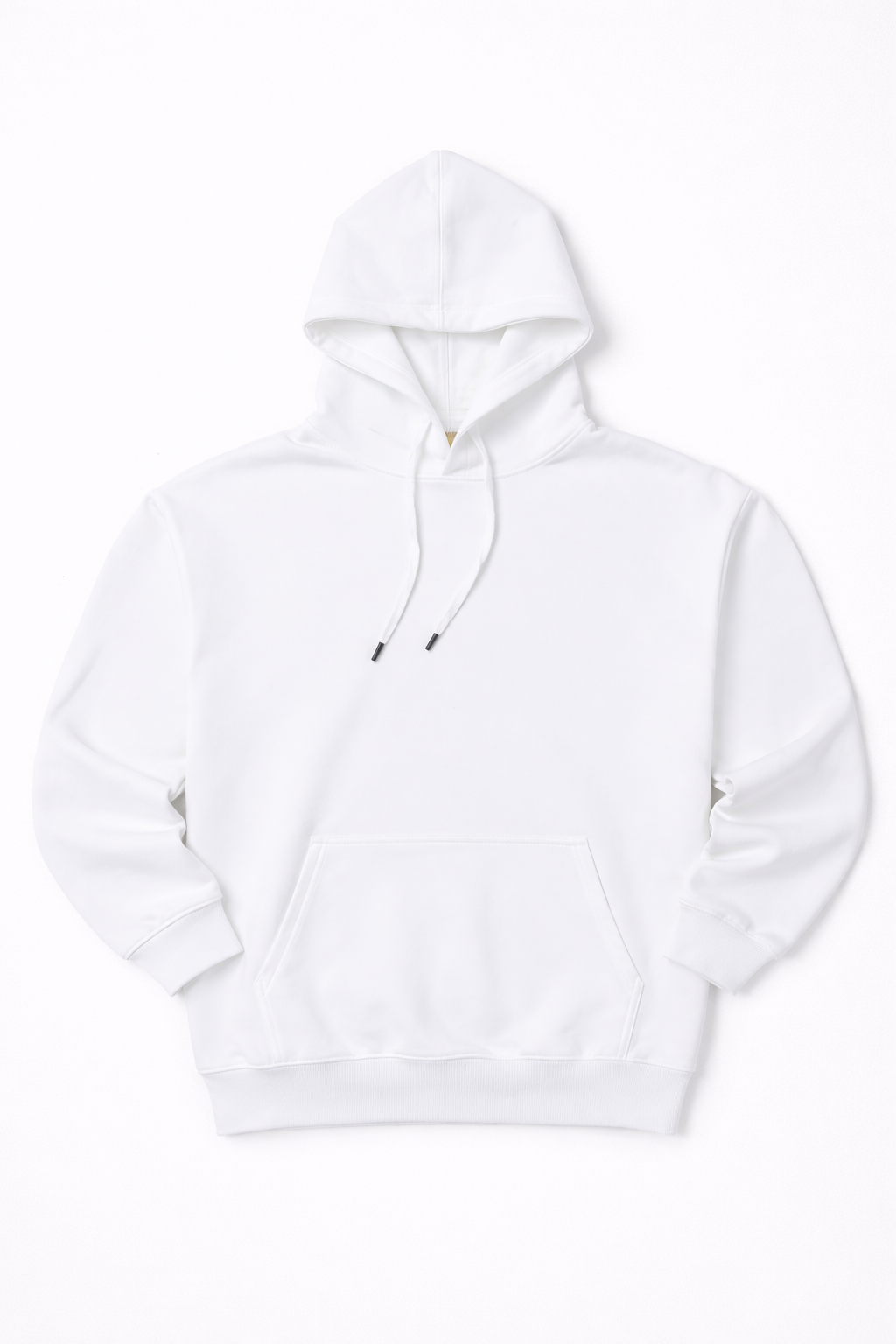 Minimal Style Cotton Hoodie White