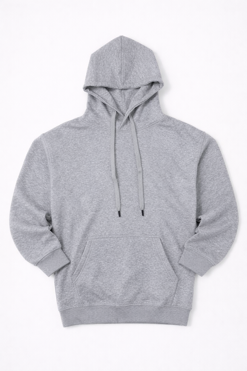 Minimal Style Cotton Hoodie Grey