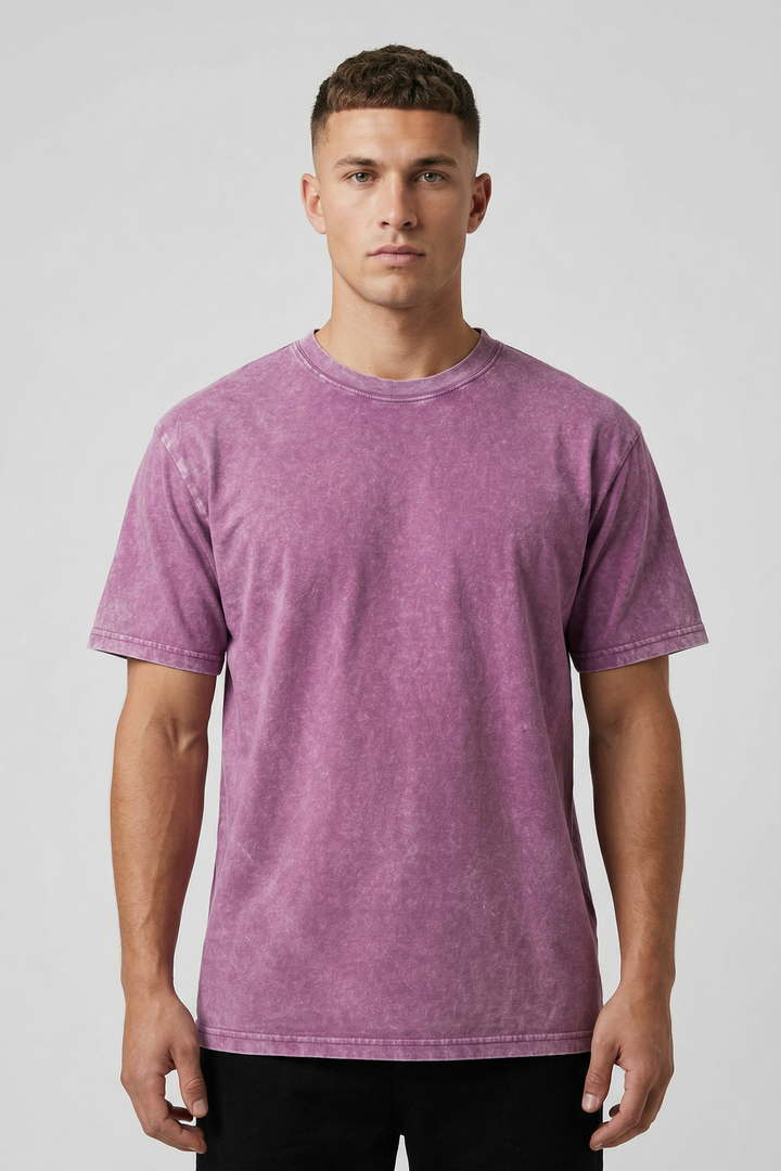 Vintage Wash Essential T-Shirt – Violet
