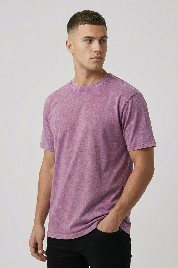 Vintage Wash Essential T-Shirt – Violet