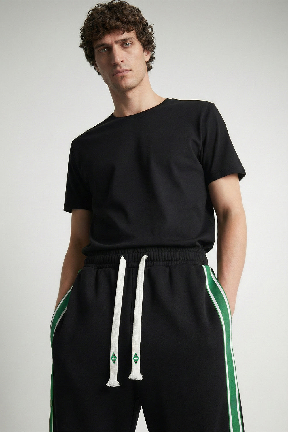 Black Trackline Joggers