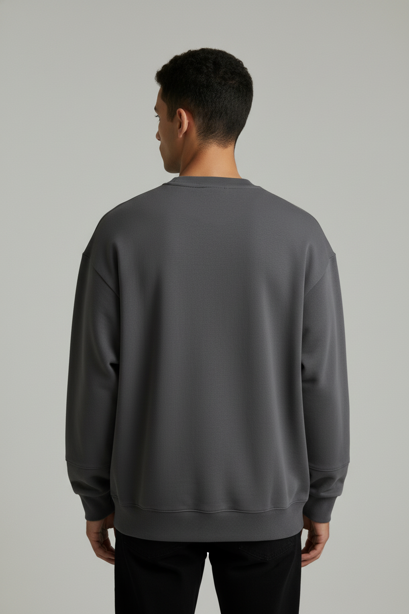 Men's crew neck sweatshirt Gray