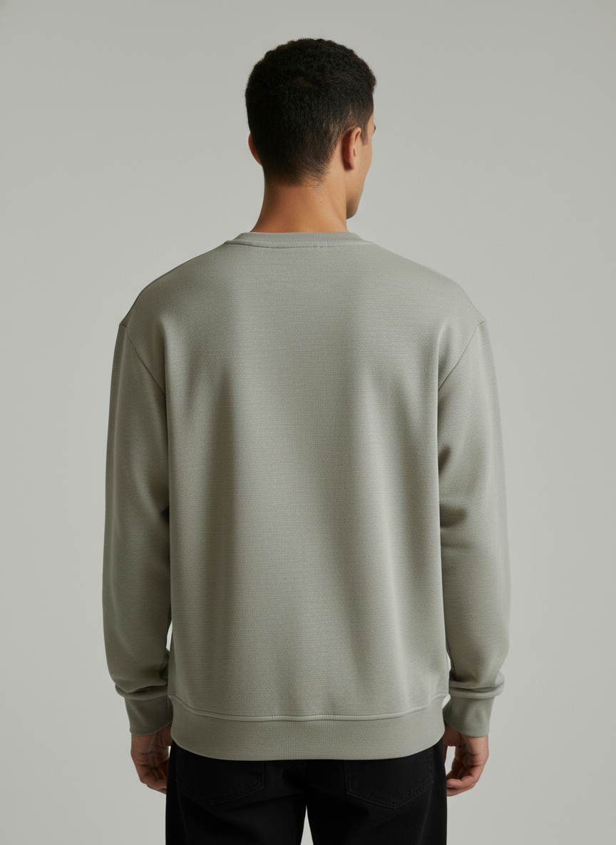 Men's crew neck sweatshirt Khaki