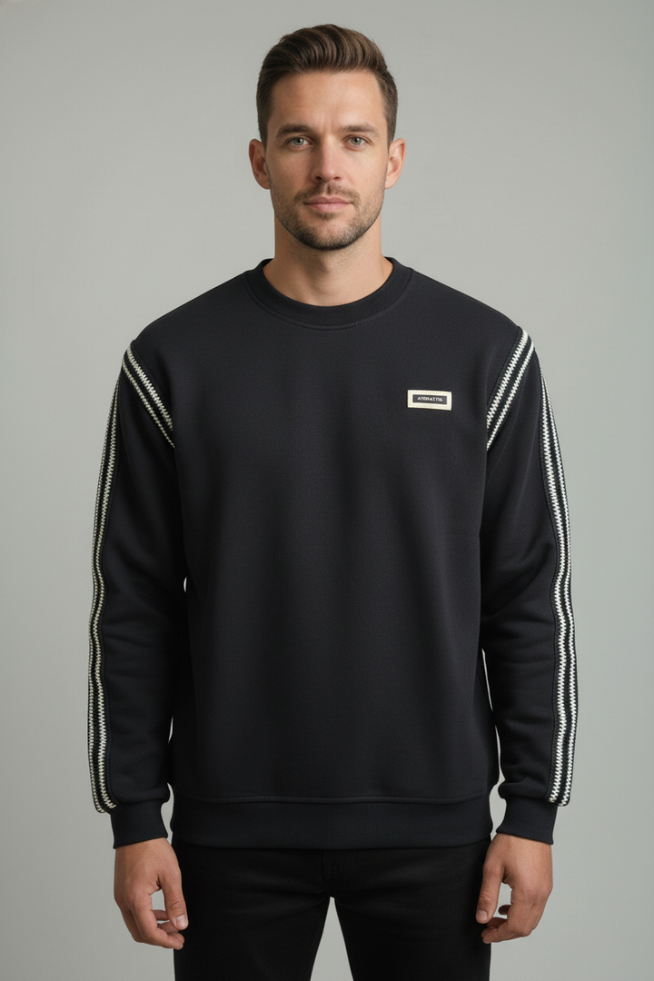 Men's crew neck sweatshirt Black