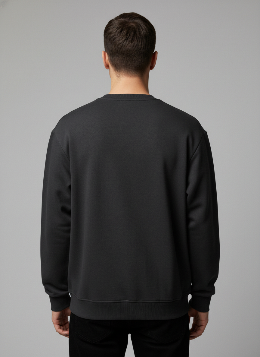 Men's crew neck sweatshirt Black
