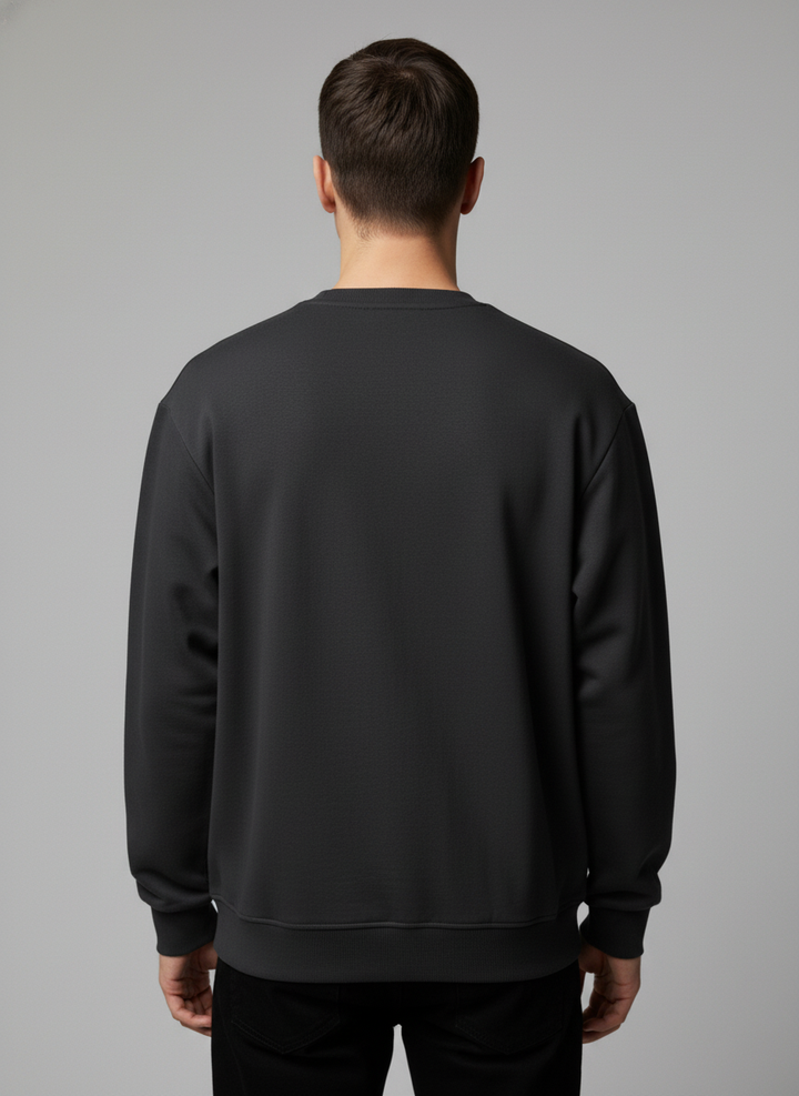 Men's crew neck sweatshirt Black
