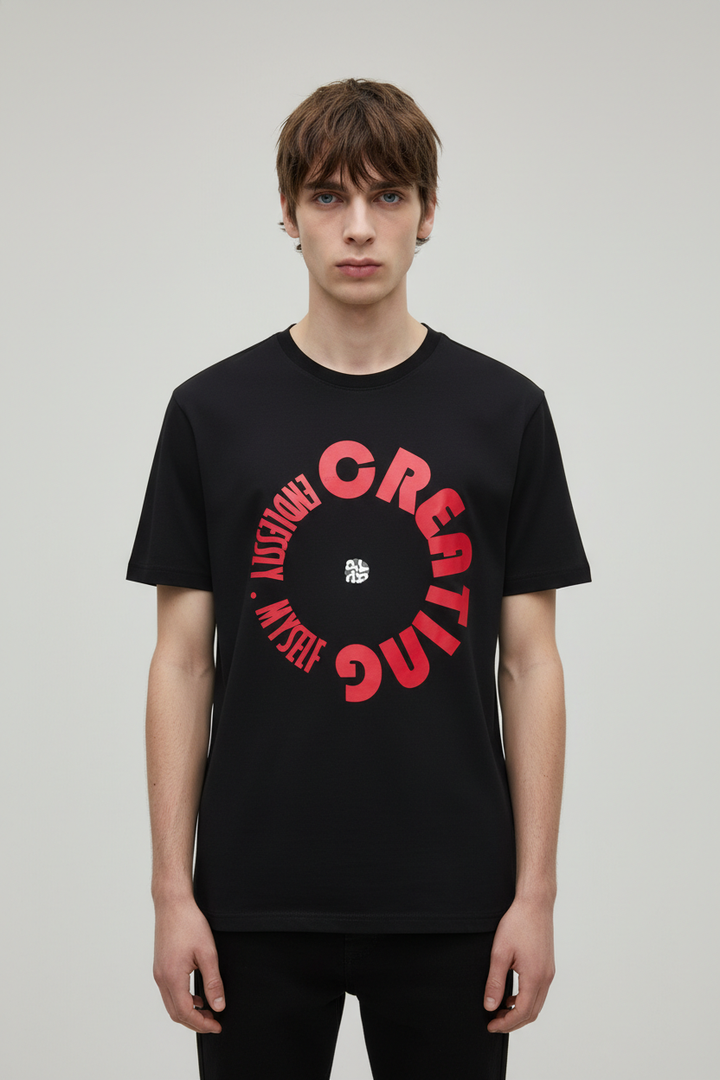 Men’s round neck t-shirt Black