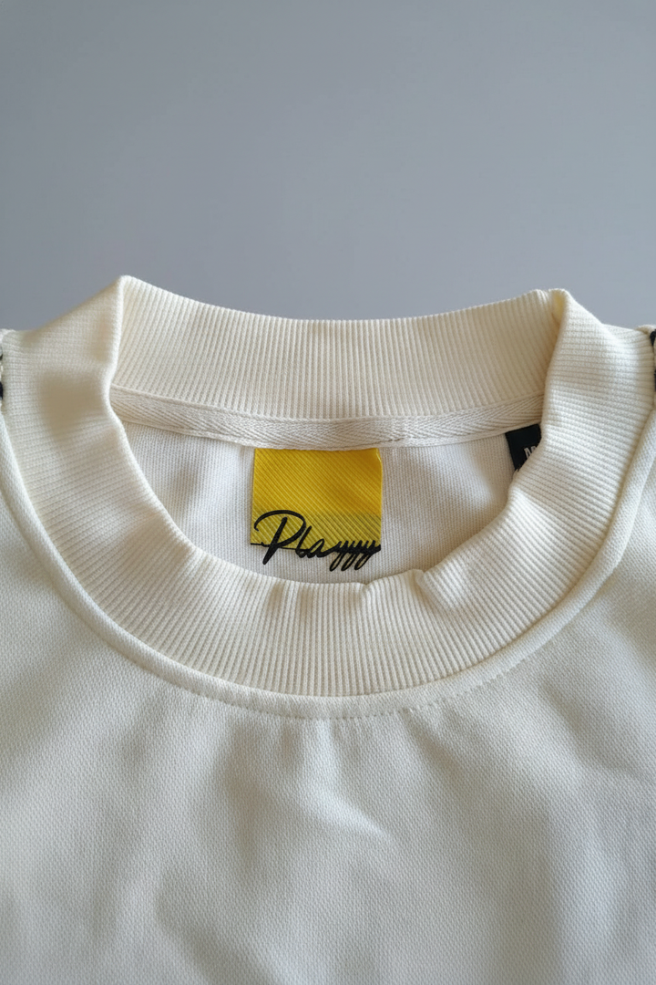 Men's crew neck sweatshirt White