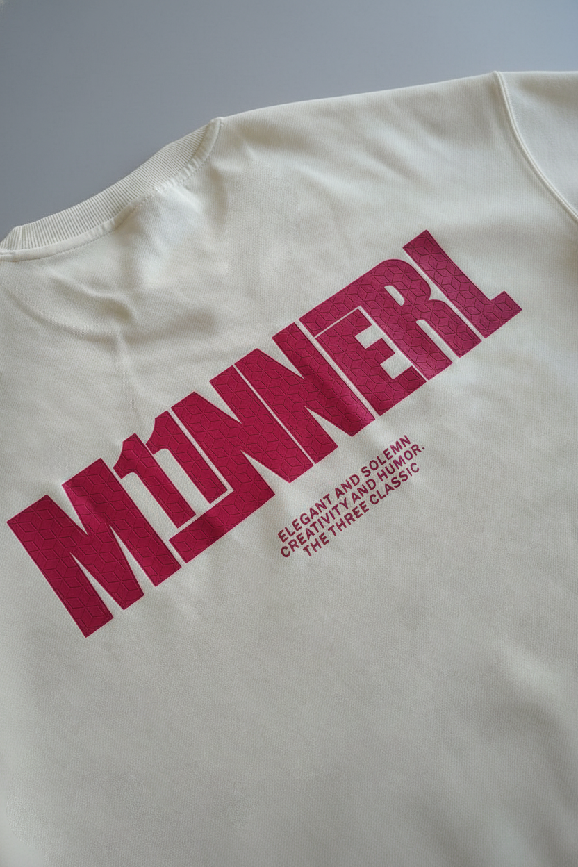 Men's crew neck sweatshirt White