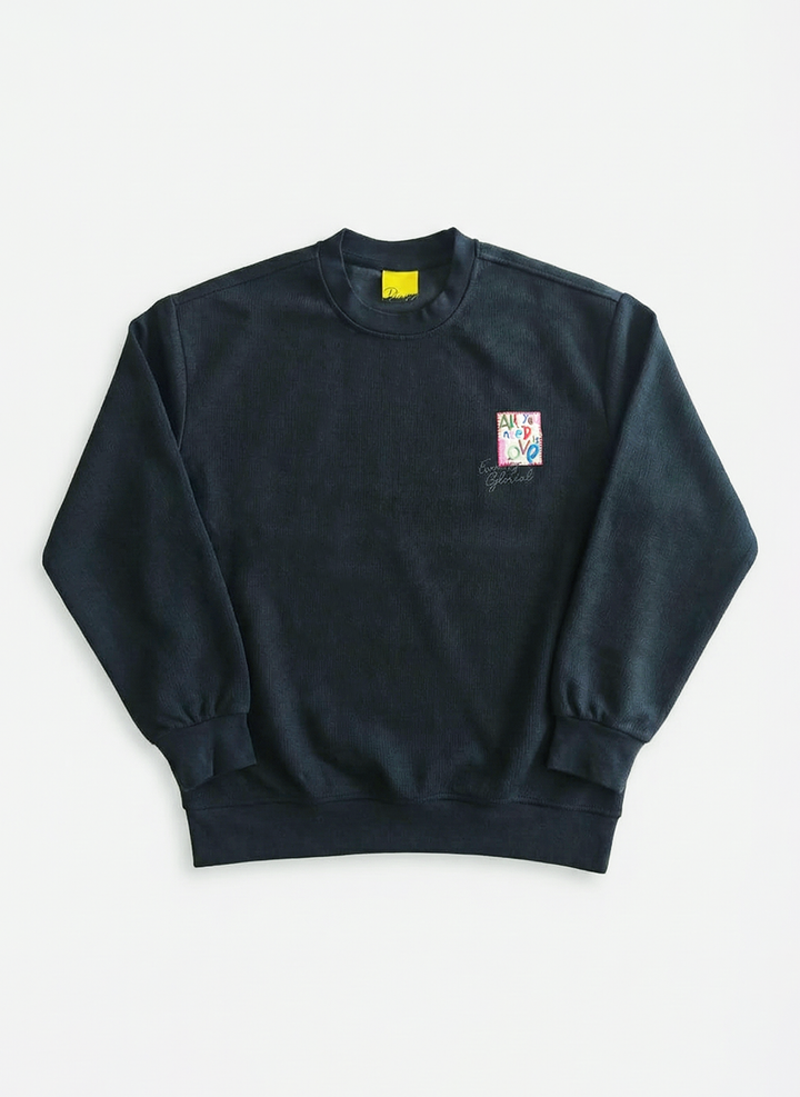 Men's crew neck sweatshirt Black