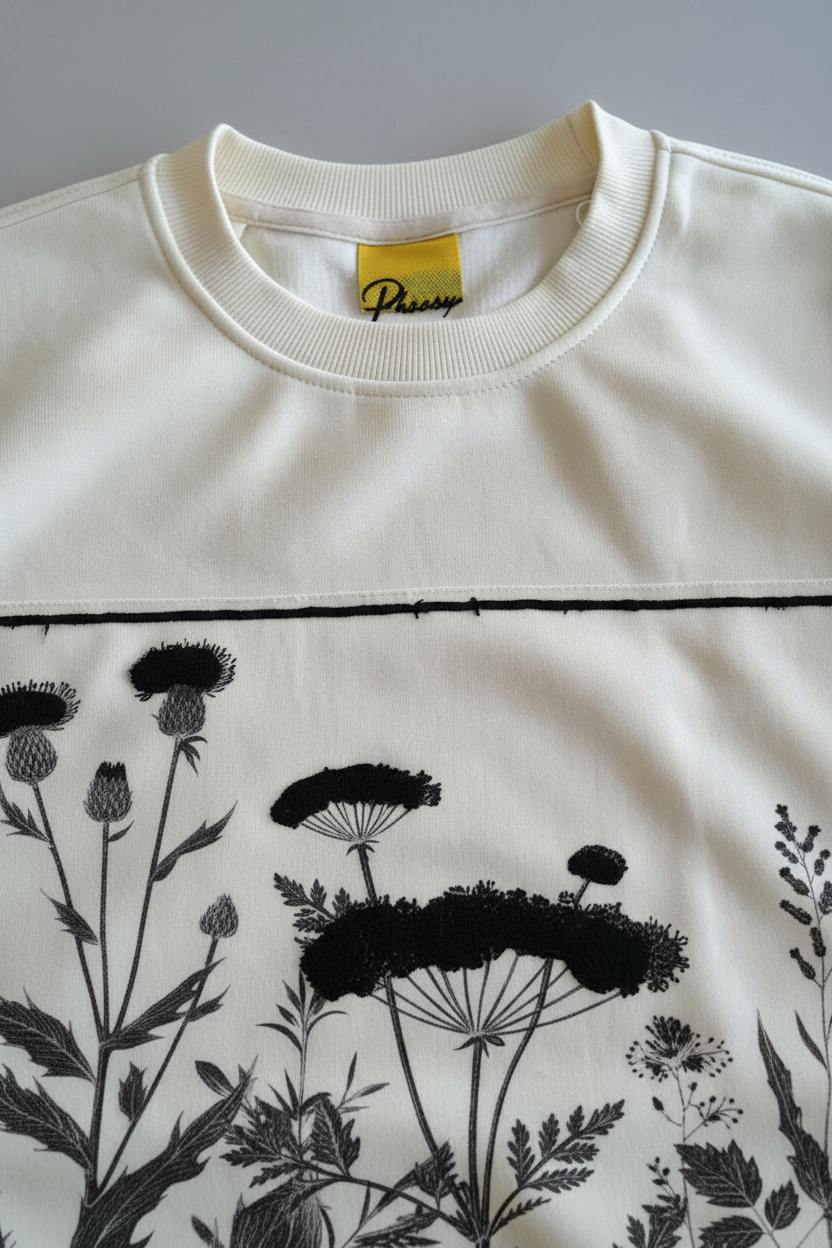 Men's crew neck sweatshirt White