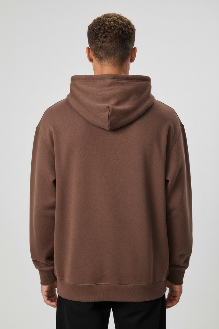 Minimal Style Cotton Hoodie Curry