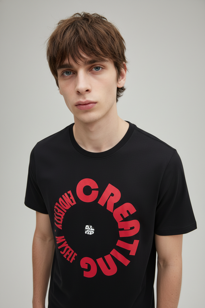 Men’s round neck t-shirt Black