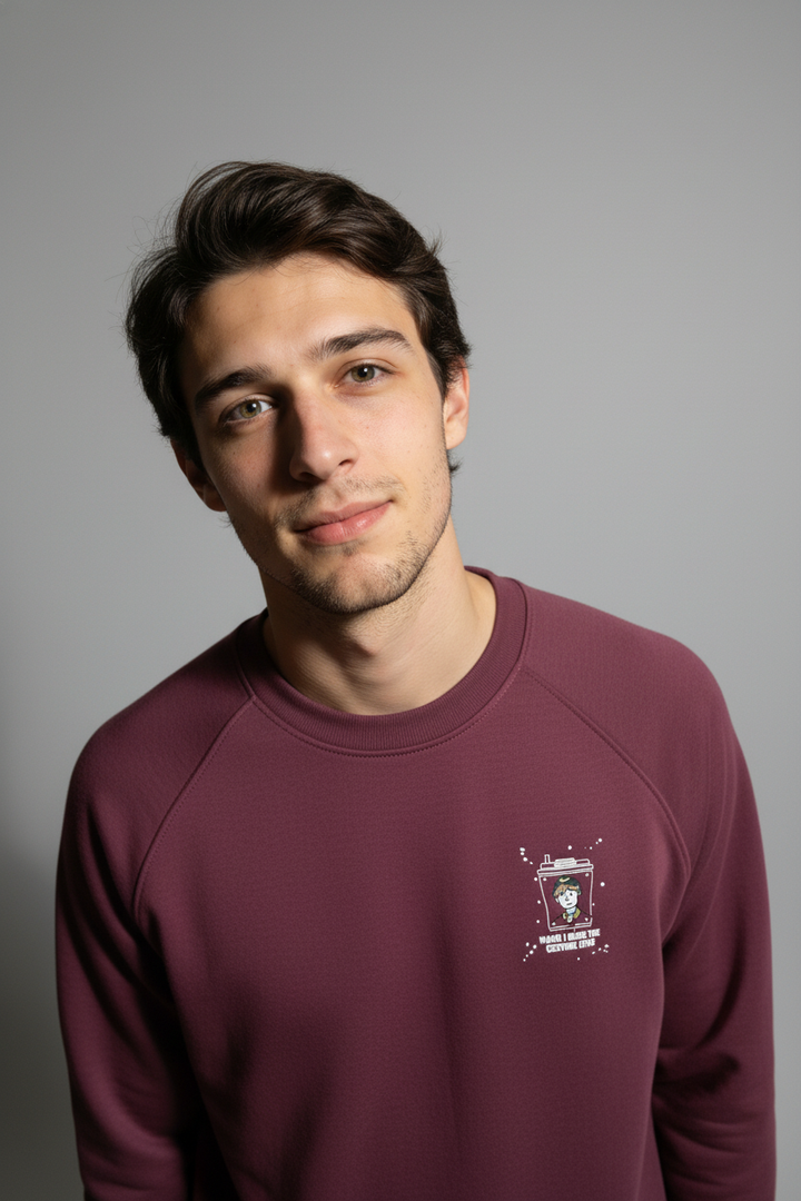 Men's crew neck sweatshirt Red