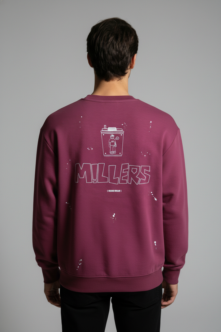 Men's crew neck sweatshirt Red