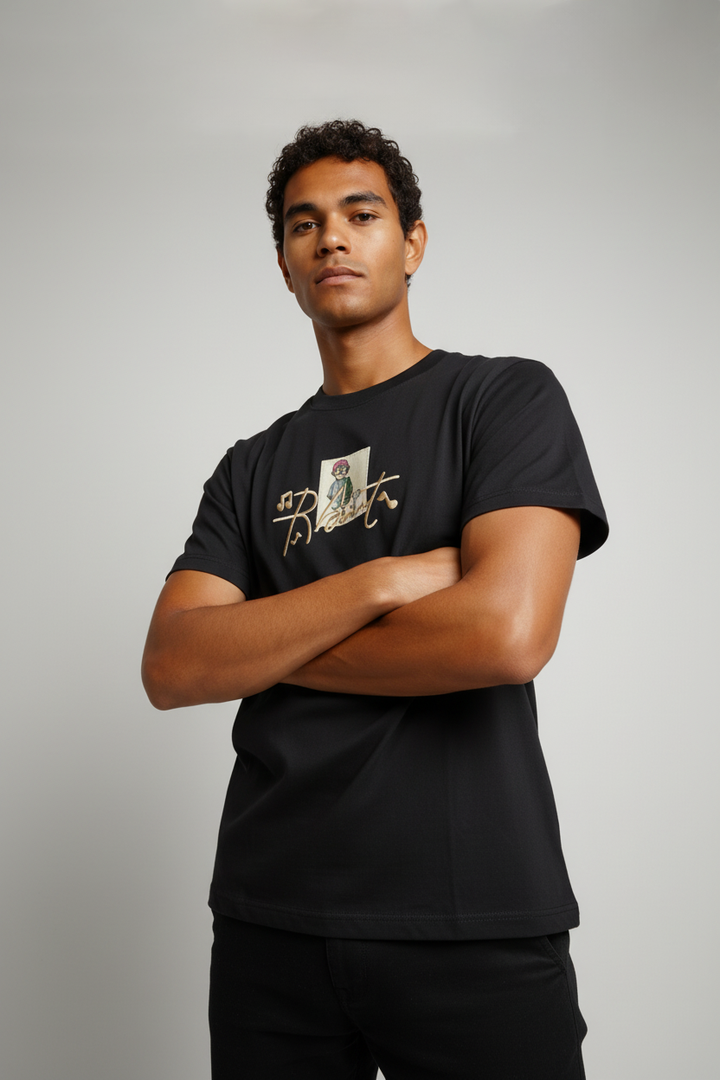 Men’s Round Neck T-Shirt Black