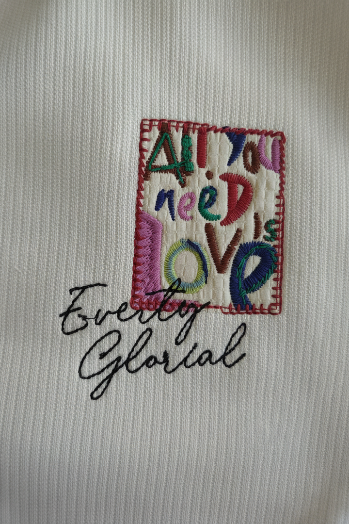 Men's crew neck sweatshirt White