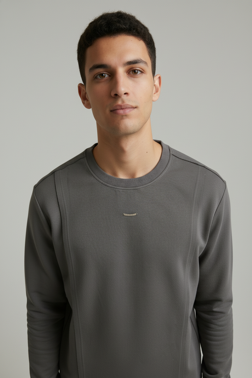 Men's crew neck sweatshirt Gray