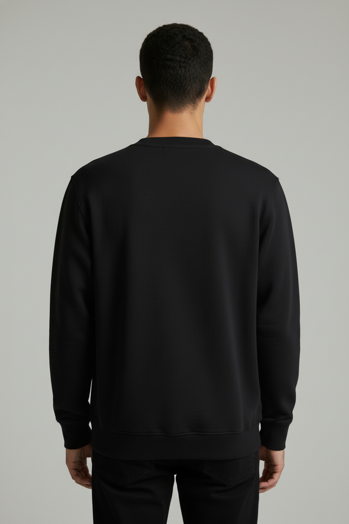 Men's crew neck sweatshirt Black