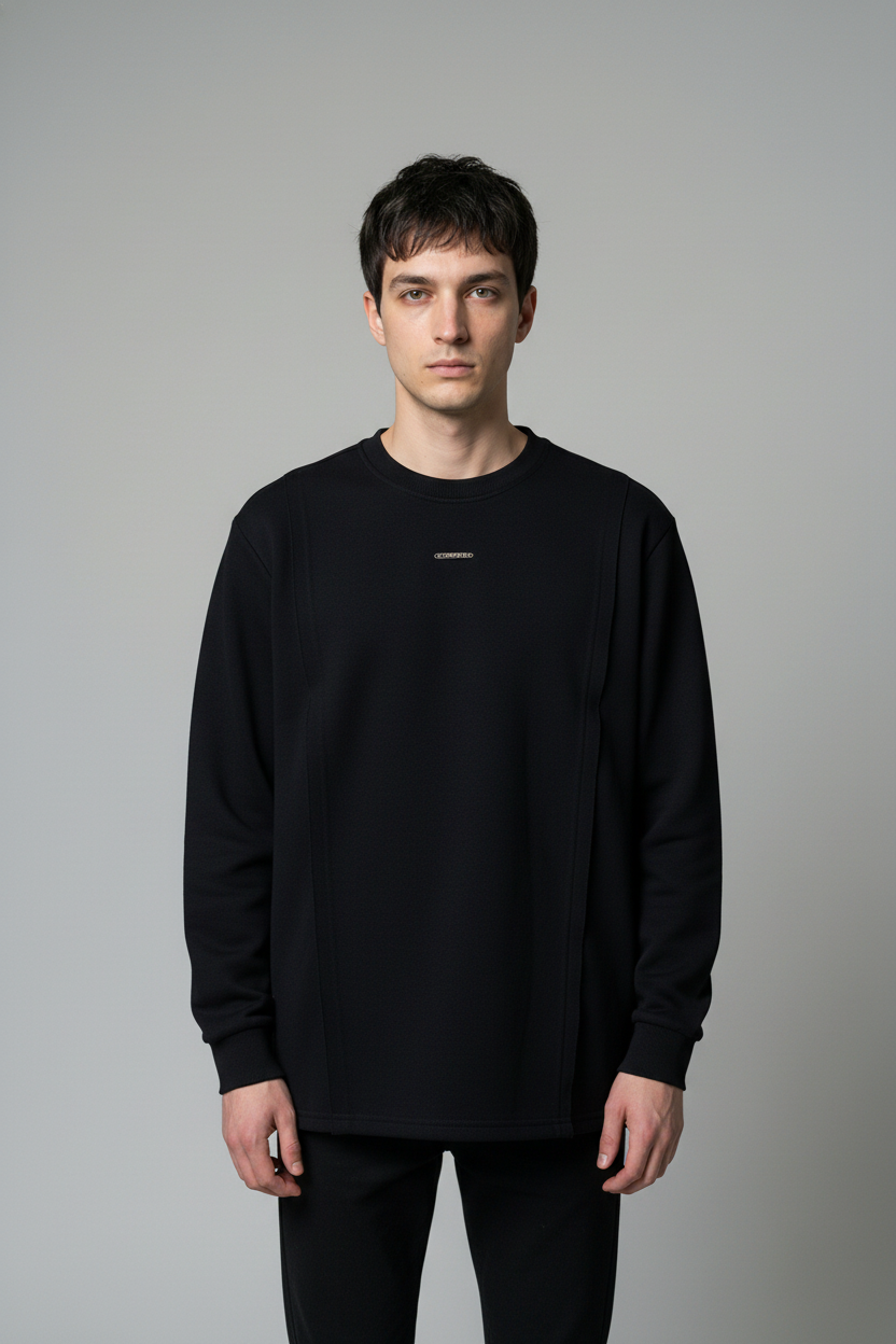 Men's crew neck sweatshirt Black