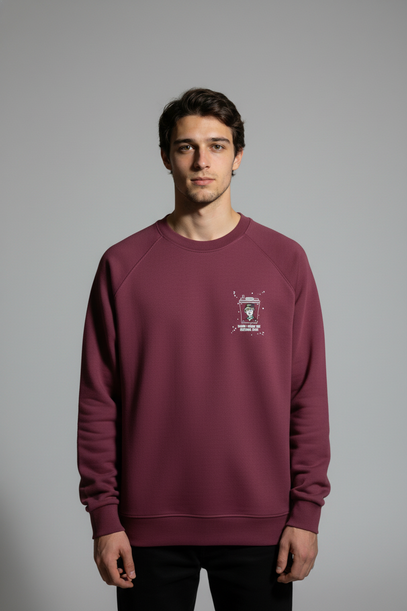 Men's crew neck sweatshirt Red