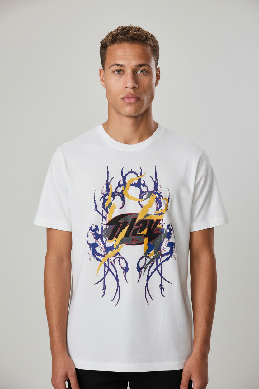 Round neck t-shirt White