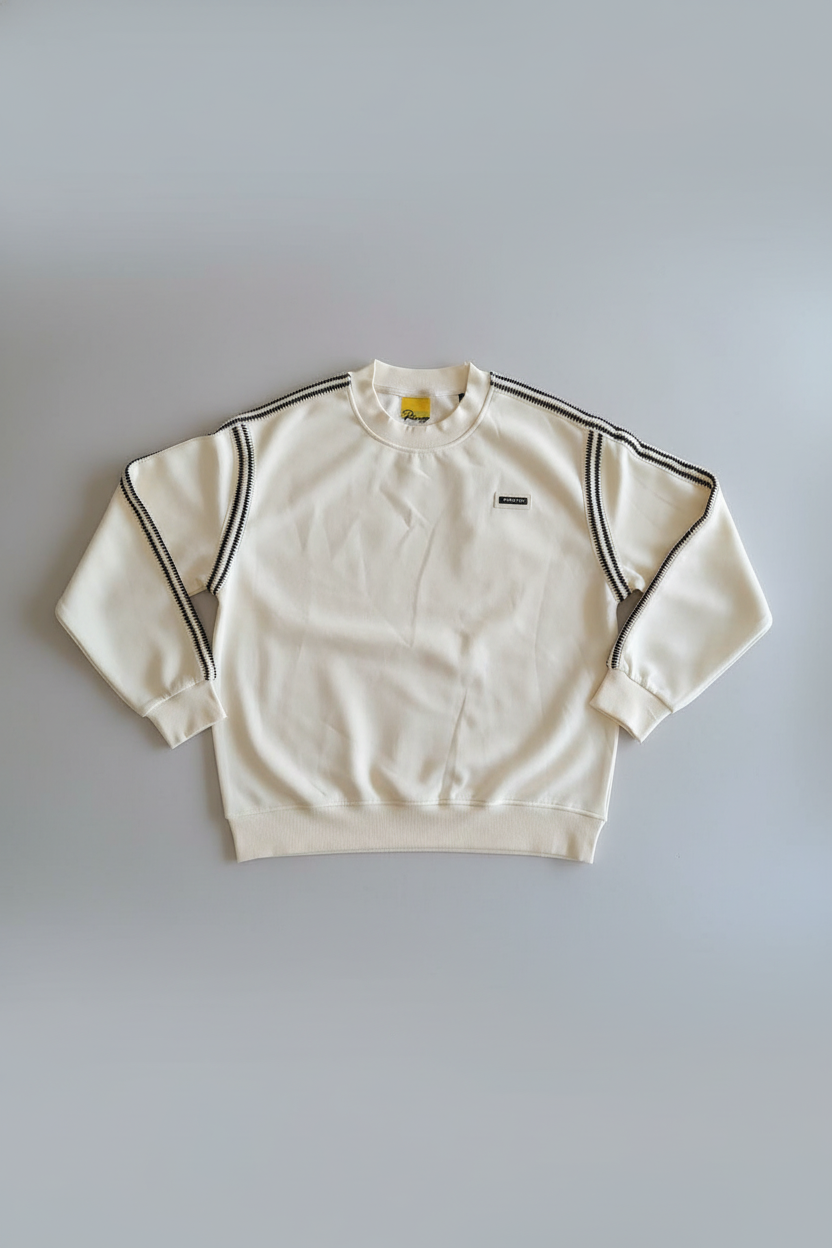Men's crew neck sweatshirt White