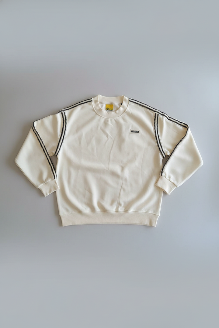 Men's crew neck sweatshirt White
