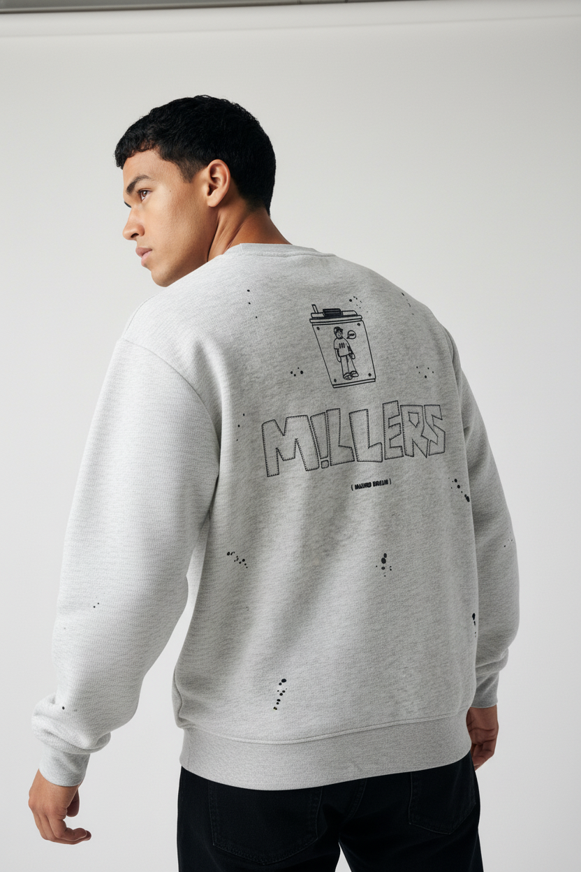 Men's crew neck sweatshirt Gray