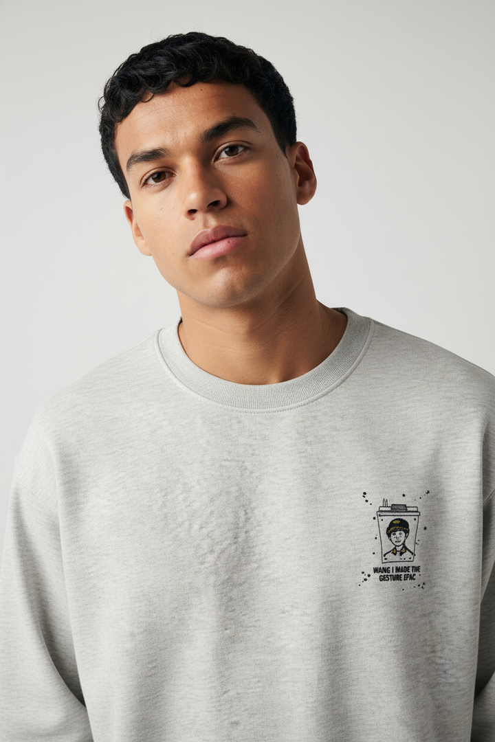 Men's crew neck sweatshirt Gray