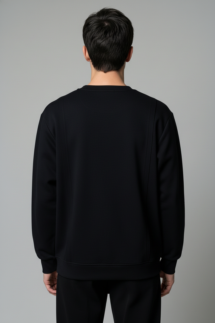Men's crew neck sweatshirt Black