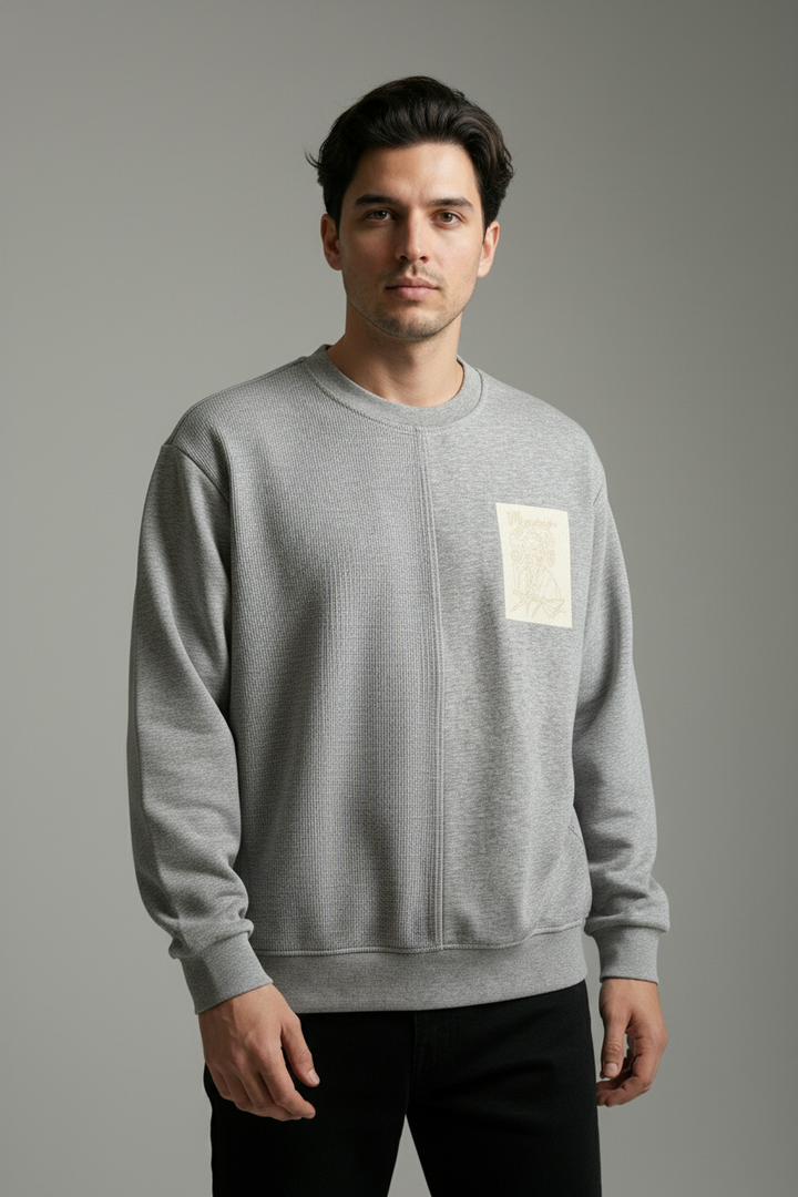 Men's crew neck sweatshirt Gray