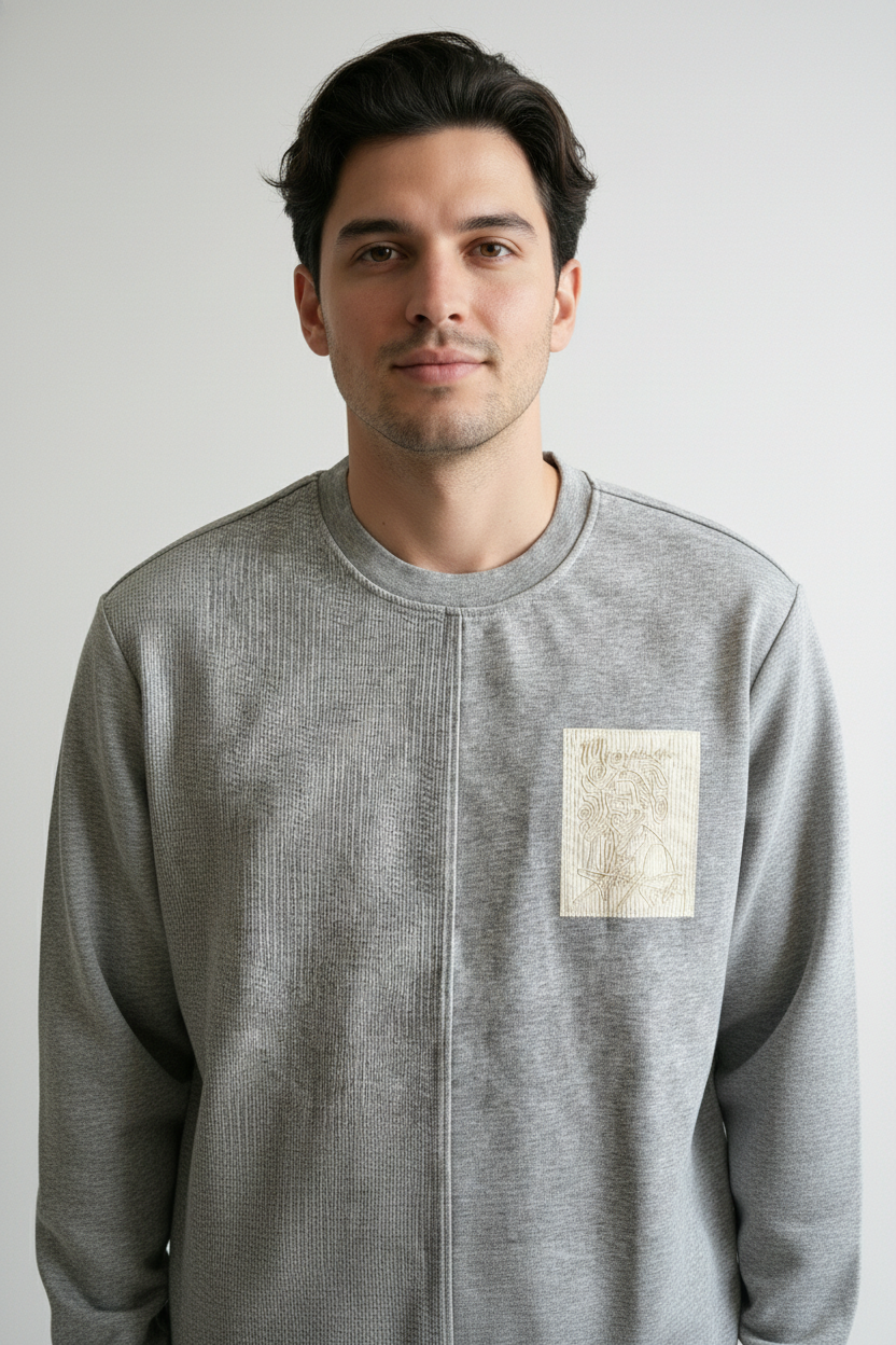 Men's crew neck sweatshirt Gray