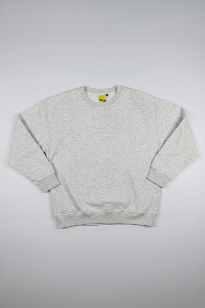 Minimal Drop Shoulder Crewneck Sweatshirt Grey