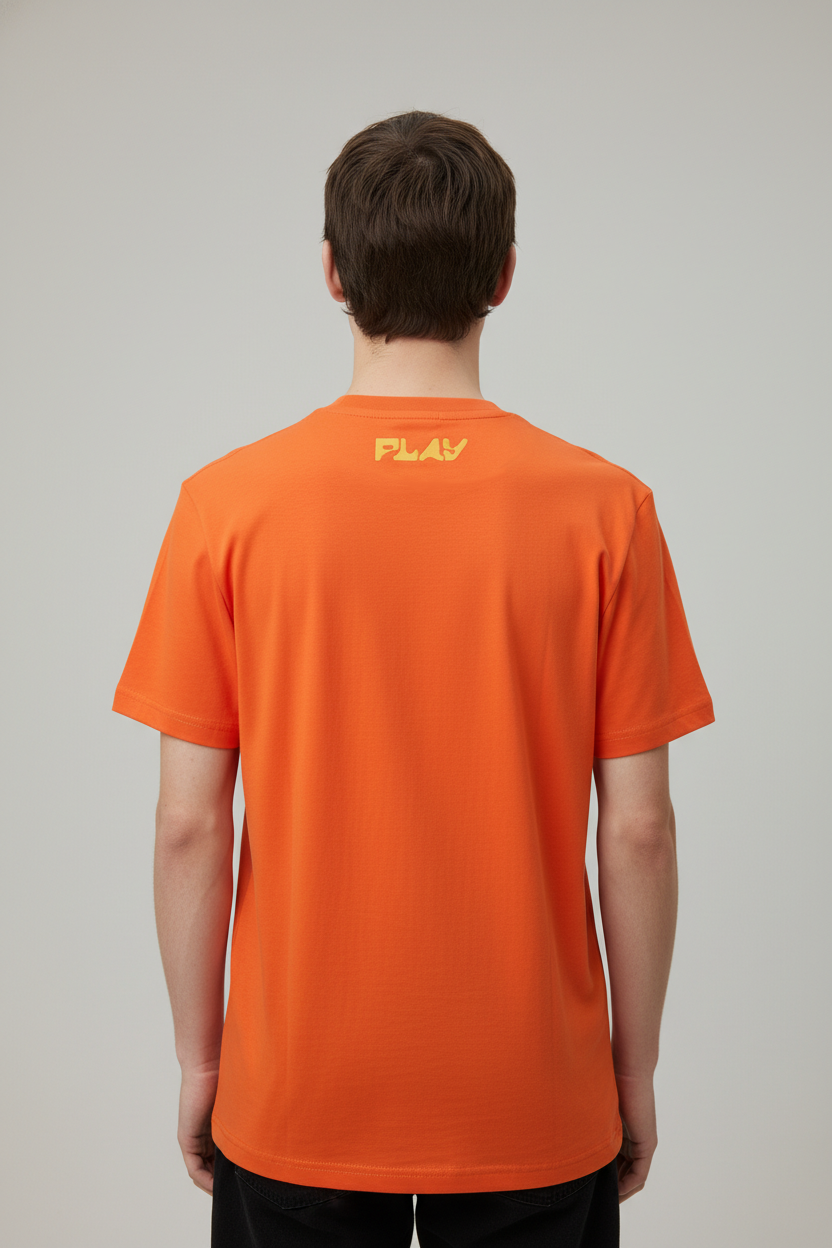 Men’s round neck t-shirt Dark Orange