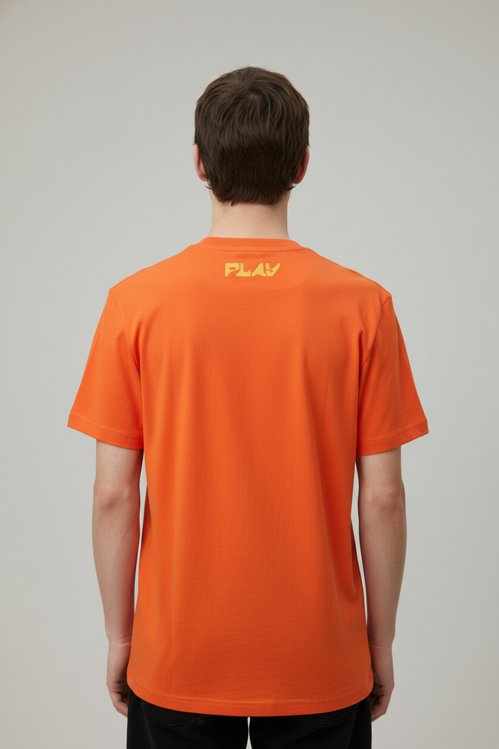 Men’s round neck t-shirt Dark Orange
