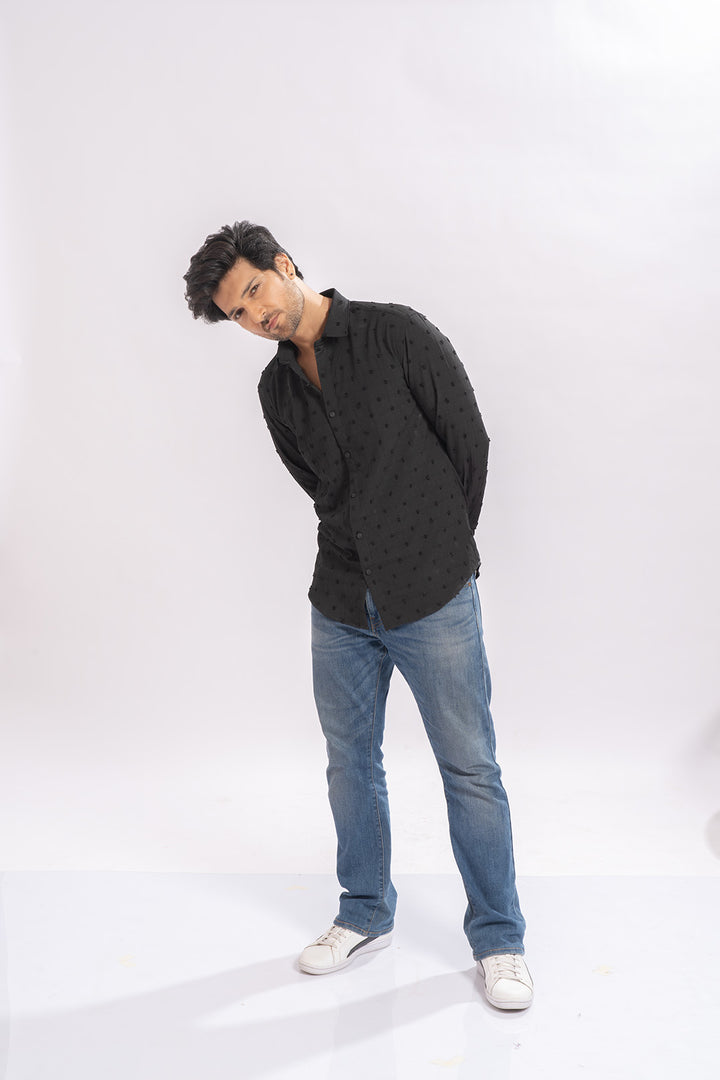 Sleek Spot Black Shirts