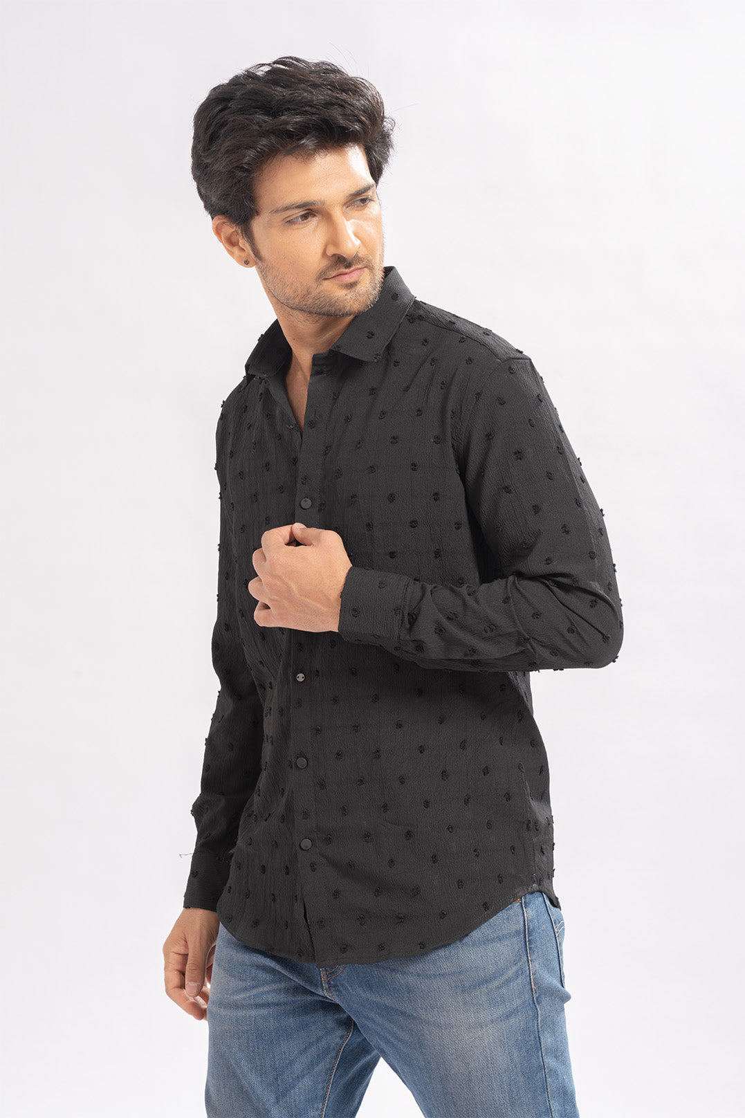 Sleek Spot Black Shirts