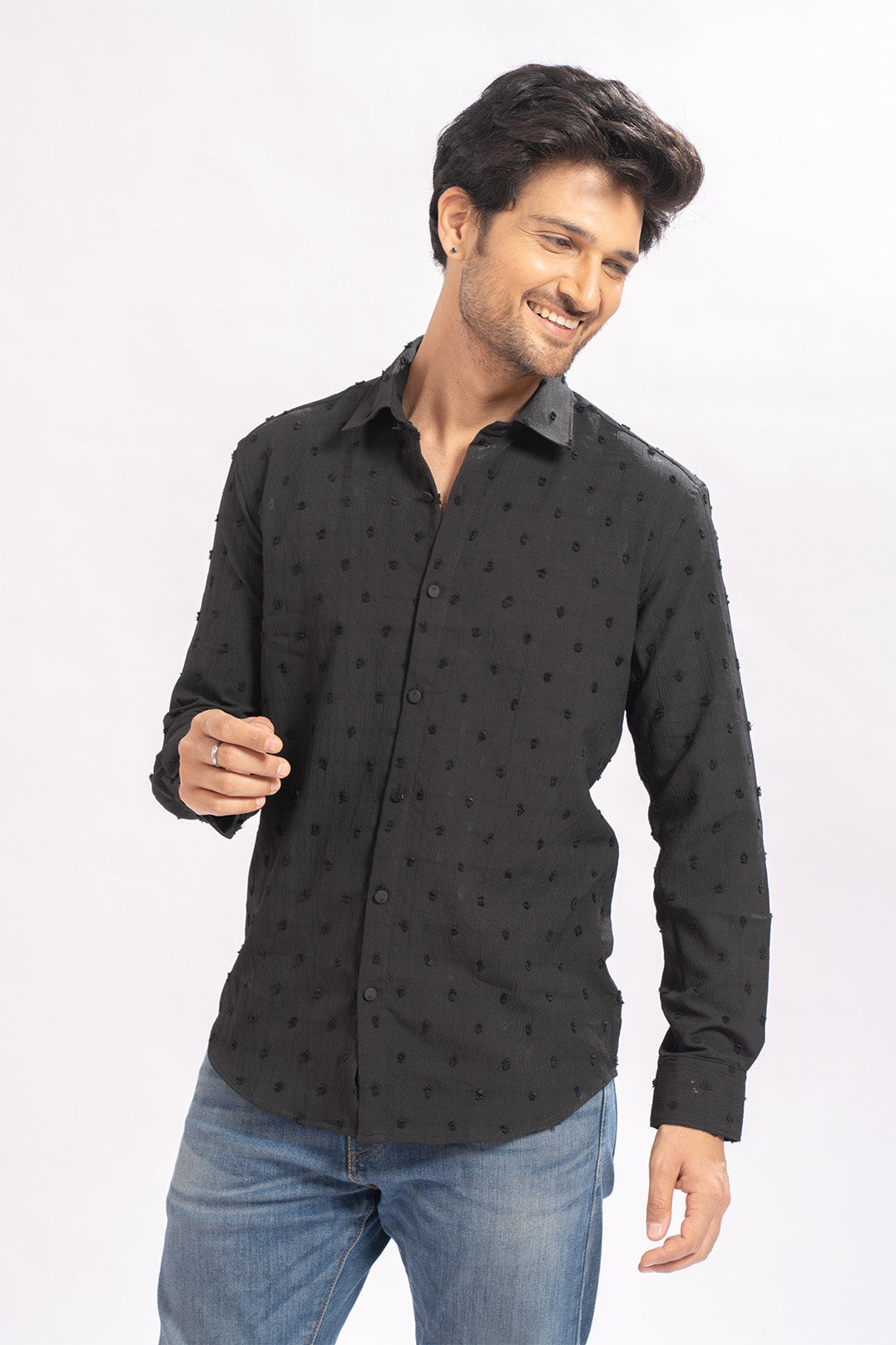 Sleek Spot Black Shirts