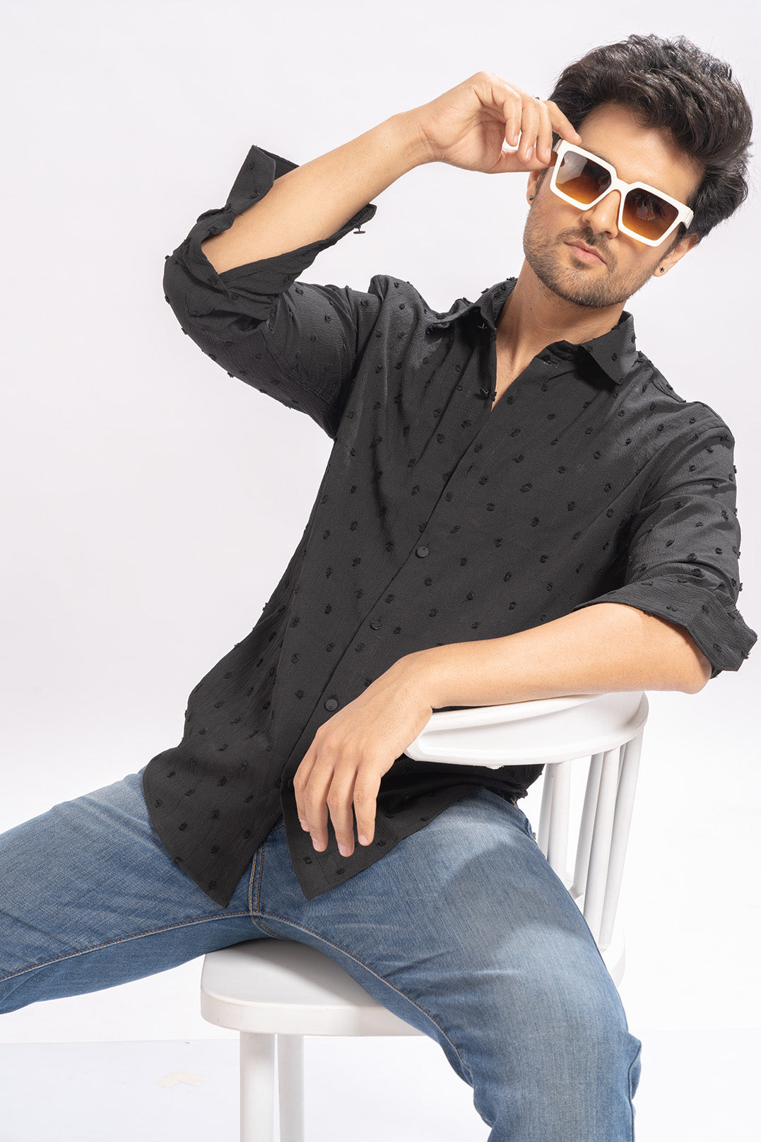 Sleek Spot Black Shirts