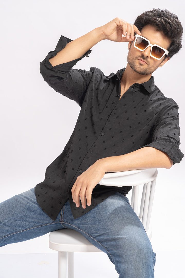 Sleek Spot Black Shirts