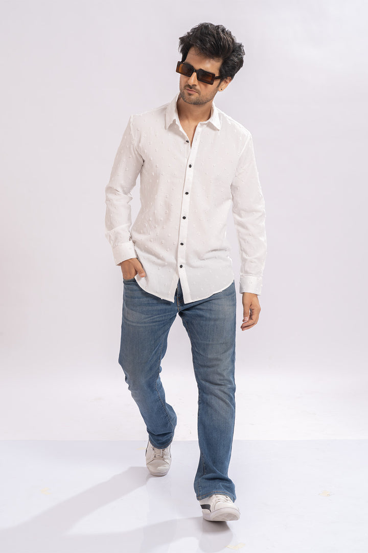 Sleek Spot White Shirts