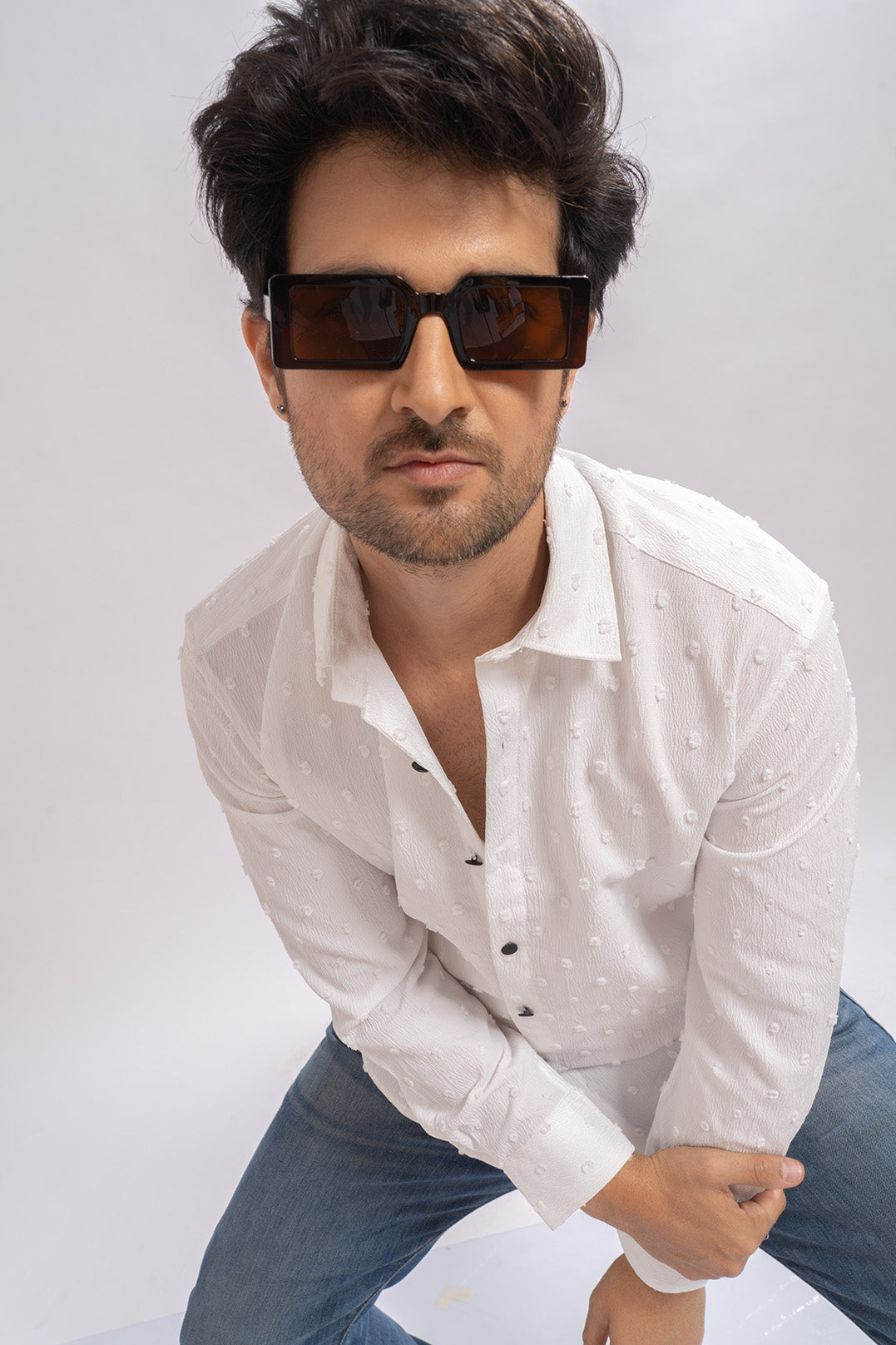 Sleek Spot White Shirts