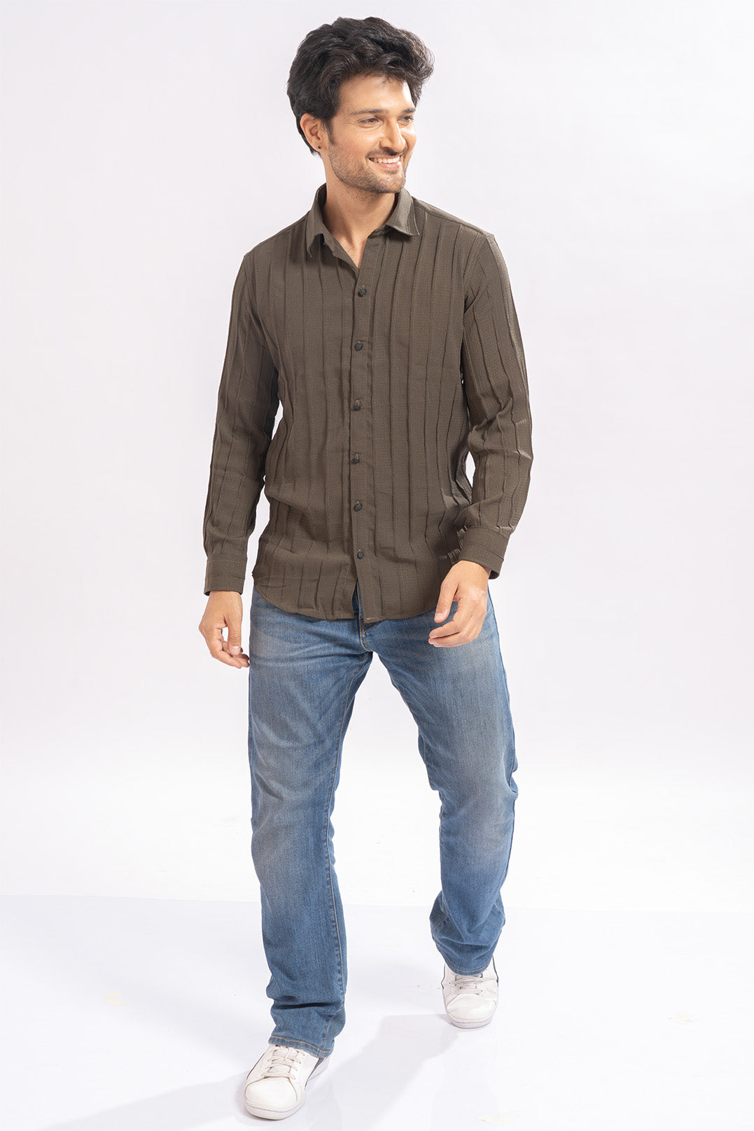 Urban Striped Brown Shirt