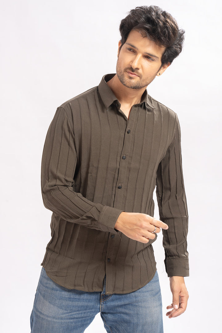 Urban Striped Brown Shirt