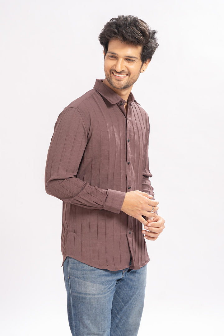 Urban Striped Light Brown Shirt