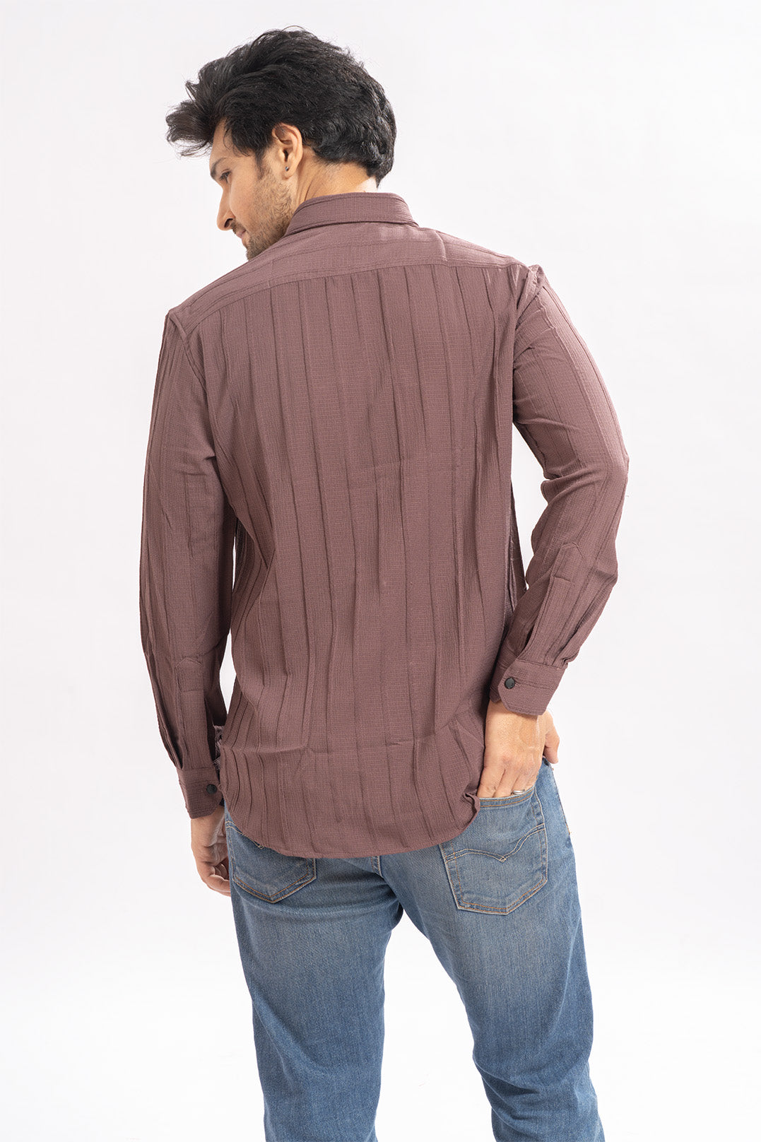 Urban Striped Light Brown Shirt