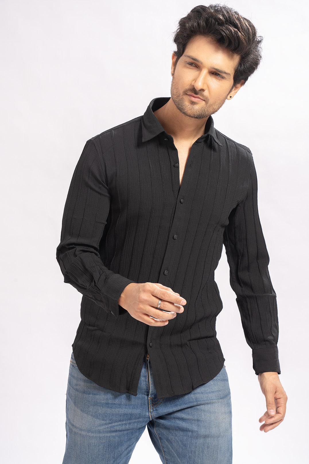 Urban Striped Black Shirt